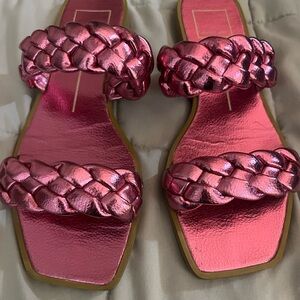 Dolce Vita Metallic Pink Braided Sandals